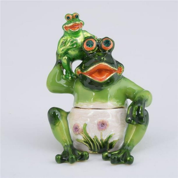 Frog on motorcycle trinket box LIMITED EDITION Keren Kopal & Austrian crystals